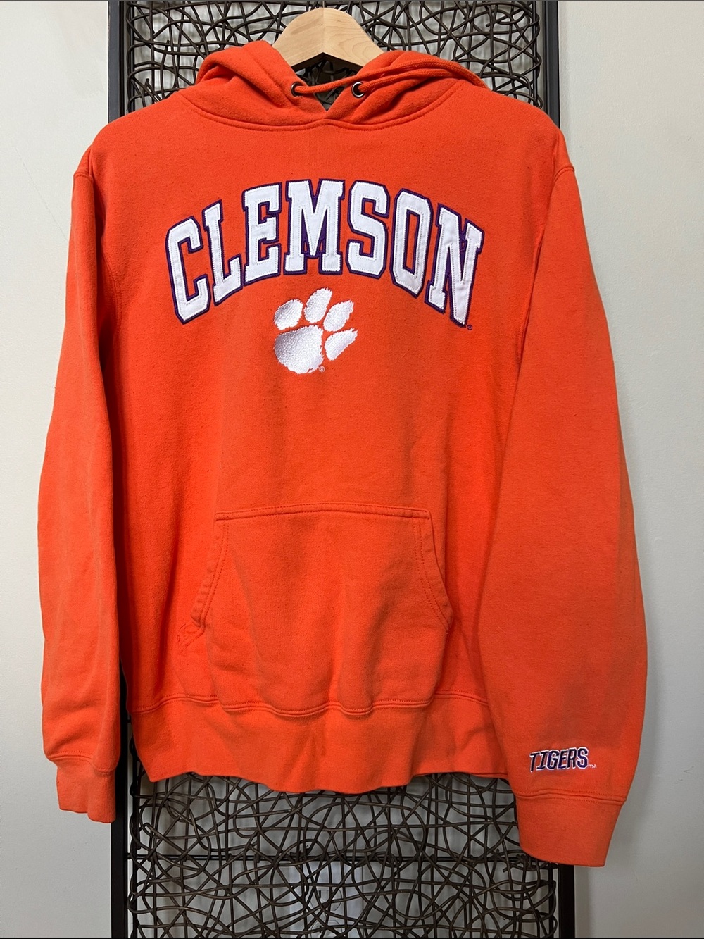Top of the World Clemson Tigers Orange Hoodie Purple White Accents Unisex M